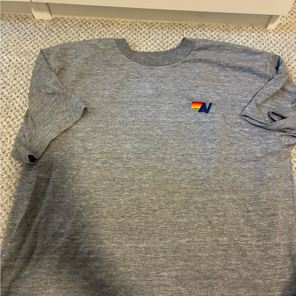 Aviator Nation Gray Short Sleeve Tee Classic Cotton Blend
